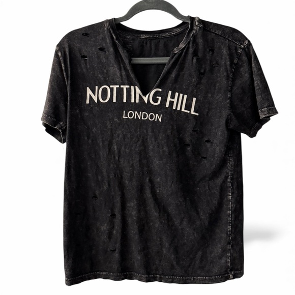 The Unbranded Brand Tops - Notting Hill Distressed Faded Gray T-Shirt
